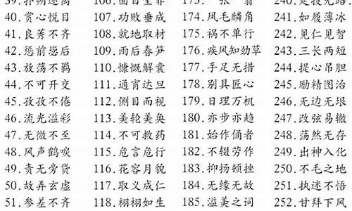 成语大全200个_成语大全200个词解释和意思