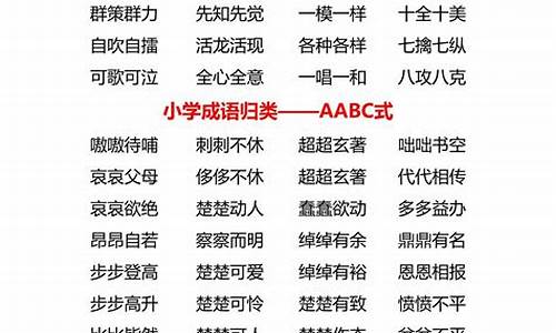 abac式的四字词语有哪些_abac式的四字词语有哪些词语