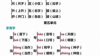 似的多音字组词_似的多音字