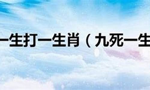 九死一生打一数字_九死一生打一数字几