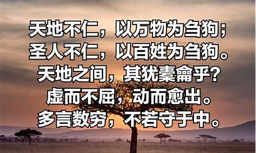 天地不仁以万物为刍狗是什么意思_天地不仁以万物为刍狗,圣人不仁以百姓为刍狗!